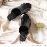 1020ブラックPU | オフィスで履き替え オフィスミュールサンダル 7㎝ヒールver | welleg