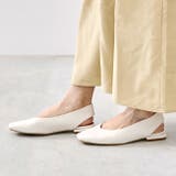 1001アイボリーPU | パンプス フラットシューズ 走れる | welleg