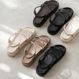 レースアップ厚底サンダル フラットサンダル レディース | welleg | 詳細画像3 