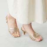 1122ゴールドPU | ストラップサンダル 脱げない レディース | welleg