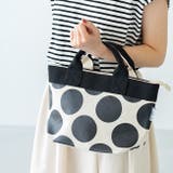 9118ブラックドットxアイボリー | ミニトート バック トートバッグ | welleg