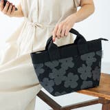 9204ブラックフラワーxブラック | ミニトート バック トートバッグ | welleg