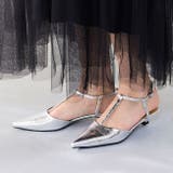 1140シルバーPU | パンプス 走れる ストラップ | welleg