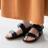 1020ブラックPU | ストラップサンダル 脱げない レディース | welleg