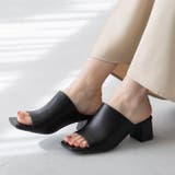 1020ブラックPU | レディース スクエアトゥ ミュール | welleg