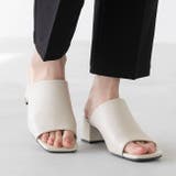 1001アイボリーPU | レディース スクエアトゥ ミュール | welleg