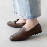 1174ダークブラウンコインPU | ローファー ぺたんこ靴 履きやすい | welleg