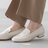 1001アイボリーPU | コインローファー レディース 幅広 | welleg