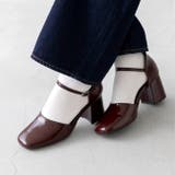 1049レッドブラウンPU | パンプス 走れる ストラップ | welleg