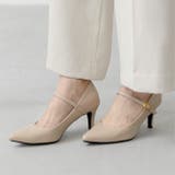 ナチュラル/スムース調 | ストラップ 7cmヒール パンプス | welleg