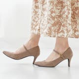 アッシュグレー/スエード調 | ストラップ 7cmヒール パンプス | welleg