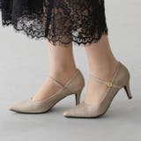 ゴールド/グリッター | ストラップ 7cmヒール パンプス | welleg