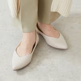 1002ナチュラルPU | ポインテッドトゥ Vカットデザイン ローヒール | welleg