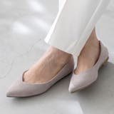 3011ライトグレーsd | ポインテッドトゥ Vカットデザイン ローヒール | welleg