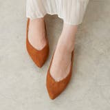 3080キャメルSD | ポインテッドトゥ Vカットデザイン ローヒール | welleg