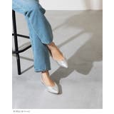ポインテッドトゥ Vカットデザイン ローヒール | welleg | 詳細画像5 
