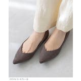 ポインテッドトゥ Vカットデザイン ローヒール | welleg | 詳細画像12 