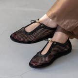 4020ブラックメッシュ | パンプス フラットシューズ ぺたんこパンプス | welleg