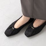 4219ブラックジャガード | パンプス ぺたんこ フラットシューズ | welleg