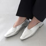 1140シルバーPU | パンプス バブーシュ スクエアトゥ | welleg