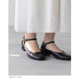 スクエアトゥ ストラップ 変形ヒール | welleg | 詳細画像5 