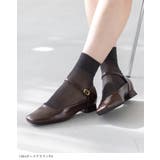 スクエアトゥ ストラップ 変形ヒール | welleg | 詳細画像11 