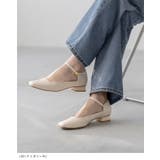 スクエアトゥ ストラップ 変形ヒール | welleg | 詳細画像14 