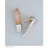 スクエアトゥ ストラップ 変形ヒール | welleg | 詳細画像18 