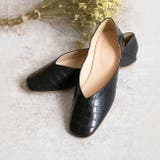 ブラックxクロコ／スムース調 | スクエアトゥ 2wayバブーシュ レディース | welleg