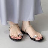 1025ブラックビジューPU | トングサンダル 履きやすい レディース | welleg