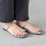 1072ブルービジューPU | トングサンダル 履きやすい レディース | welleg