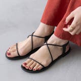 1020ブラックPU | ストラップサンダル 甲ストラップ サンダル | welleg
