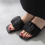 4020ブラックシフォン | サンダル レディース ミュールサンダル | welleg