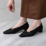 4027ブラックレースジャガード | パンプス 痛くない 歩きやすい | welleg