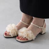 4001アイボリーチュール | ストラップサンダル レディース チャンキーヒール | welleg