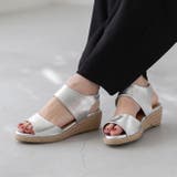 1140シルバーPU | サンダル レディース 厚底 | welleg