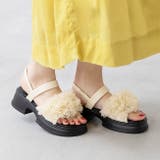 4001アイボリーチュール | サンダル レディース 厚底 | welleg