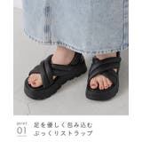 サンダル レディース ラウンドトゥ | welleg | 詳細画像12 