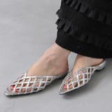 1140シルバーPU | ミュール サンダル ミュールサンダル | welleg