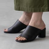 1020ブラックPU | ミュール サンダル かかとなし | welleg