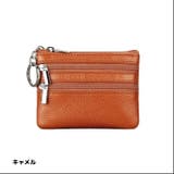 キャメル | キーリング 付き 小銭入れ | ファッション雑貨オーバーフラッグ