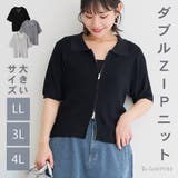 【WEB限定】襟付きZIPニットトップス | Re-J&SUPURE | 詳細画像1
