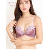 紫 | クラシカルアップリケレースブラ&ショーツ | Re-J&SUPURE