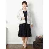 紺 | 起毛レースウエストタックドレス | Re-J＆SUPURE