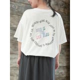 オフホワイト | レインボーバックロゴプリントTシャツ | Re-J&SUPURE