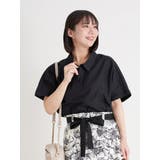 黒 | やわさらリネン スキッパーシャツ | Re-J&SUPURE