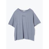 青 | ミニロゴ刺繍Tシャツ | Re-J＆SUPURE