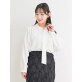 オフホワイト | ピン付き3WAYボウタイブラウス | Re-J＆SUPURE