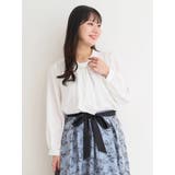 オフホワイト | 3WAYラクケアパールアクセサリー付きボウタイブラウス | Re-J&SUPURE