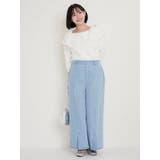 【WEB限定】パール付きデニムワイドパンツ | Re-J&SUPURE | 詳細画像6